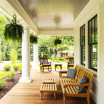 Peaceful wrap around porch with classic southern style